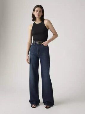 NEW Levi's Ribcage Wide-leg Linen + Denim Women's Jeans
